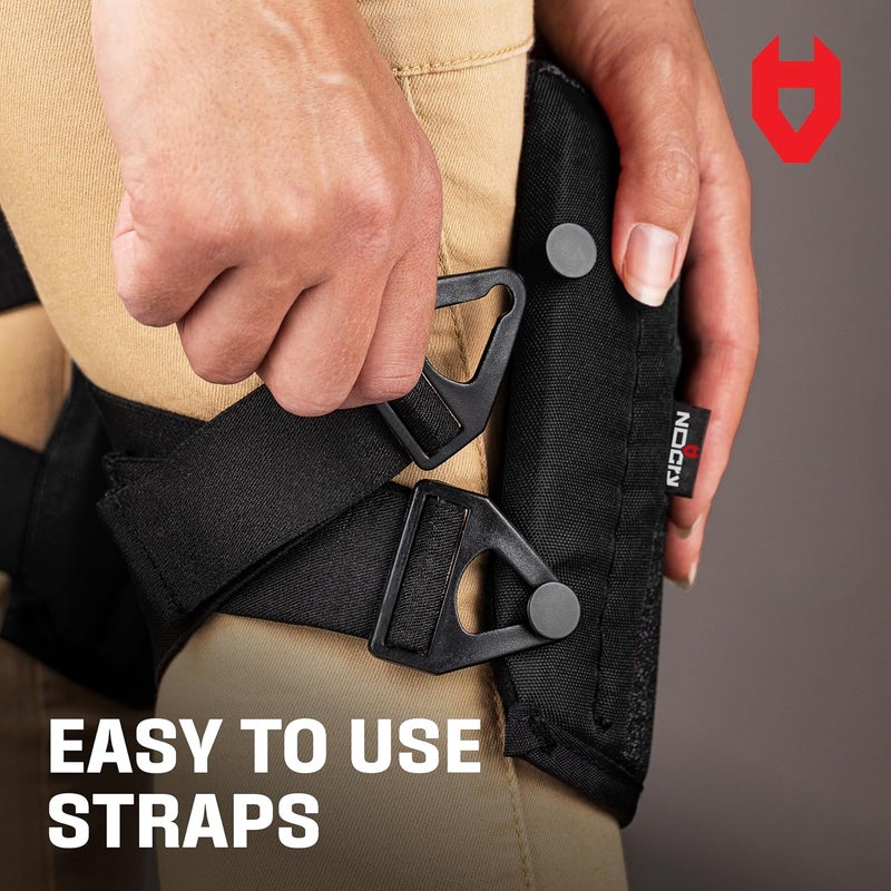 NoCry Non-Slip Work Knee Pads for Men and Women with Thick Soft Foam Padding, Strong Straps and with Easy-Fix Clips - Perfect Flooring Knee Pads, Womens Knee Pads for Gardening and Soft Knee Pads - Image 4